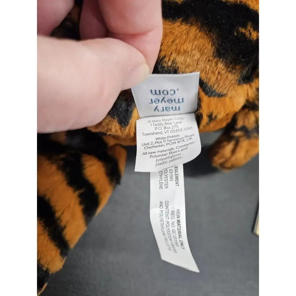 Mary Meyer Marshmallow Zoo Tiger Plush 14 Floppy Beanbag Stuffed Animal Soft Toy